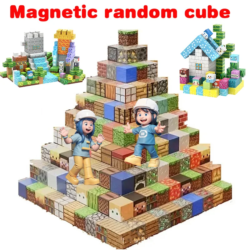 51~219pcs Magnetic Blocks-Build Mine Magnet World Set for Boys & Girls Age 3+, Sensory Toys for Toddlers Gifts Construction Toys