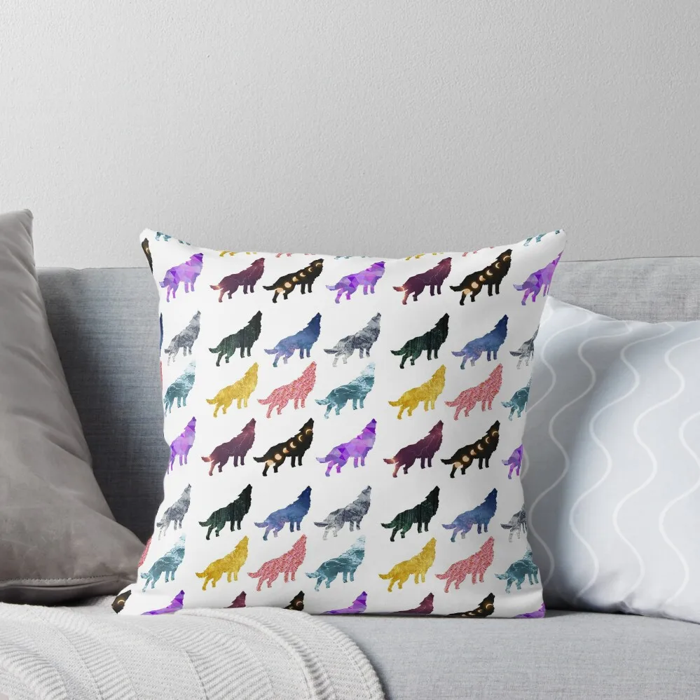 

Wolf Pattern Throw Pillow Cushion Cover Luxury Luxury Pillow Cover pillow