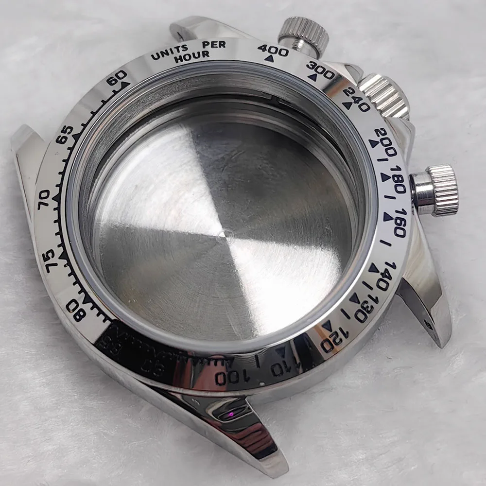 39.3 مللي متر ساعة رجالي الذهب حاوية من الفولاذ المقاوم للصدأ ل VK63 ساعة يد تعمل بالحركة اكسسوارات الساعات لساعات حزام 20 مللي متر