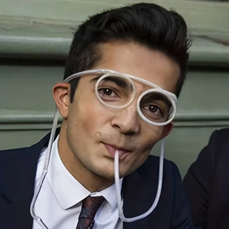 1/8 قطعة نظارات القش مضحك لينة نظارات PVC مرنة شفاطات للشرب الاطفال لوازم الحفلات بار لوازم الإبداع لعبة أطفال هدية #4