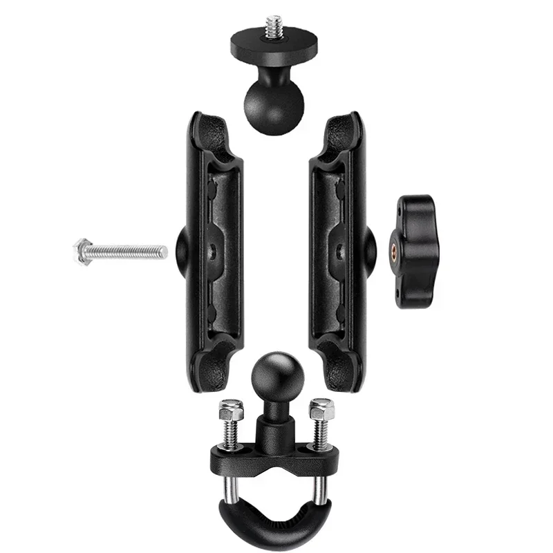 360° Motorcycle Handlebar Mount Aluminum Holder Bike Bracket For GoPro Hero 12 11 10 9 8 Insta360 Osmo Action Camera Accessories