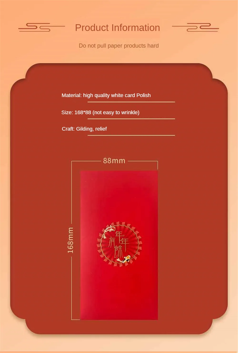 3D Red Envelopes Three-dimensional Personalized Luck Money Envelope  Chinese Dragon Red Pocket  For New Years Banquet Wedding