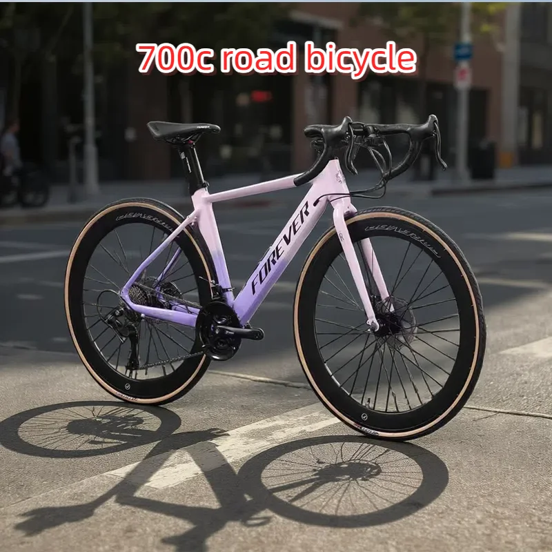 

Aluminum alloy frame 27 speed transmission system anti-slip male and female adult student road bicycle beautiful