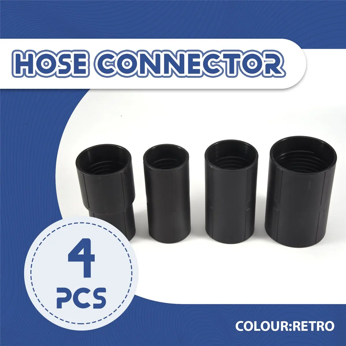 

4PCS Vacuum Cleaner Dust Filter Conversion Connector Head Adapter for Inner Diameter 32/40/50mm Thread Hose Parts