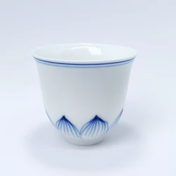 1PC Ceramic Teacup Chinese Teabowl Blue And White Kung Fu Tea Cup Tea Set Decor Crafts Home Drinkware