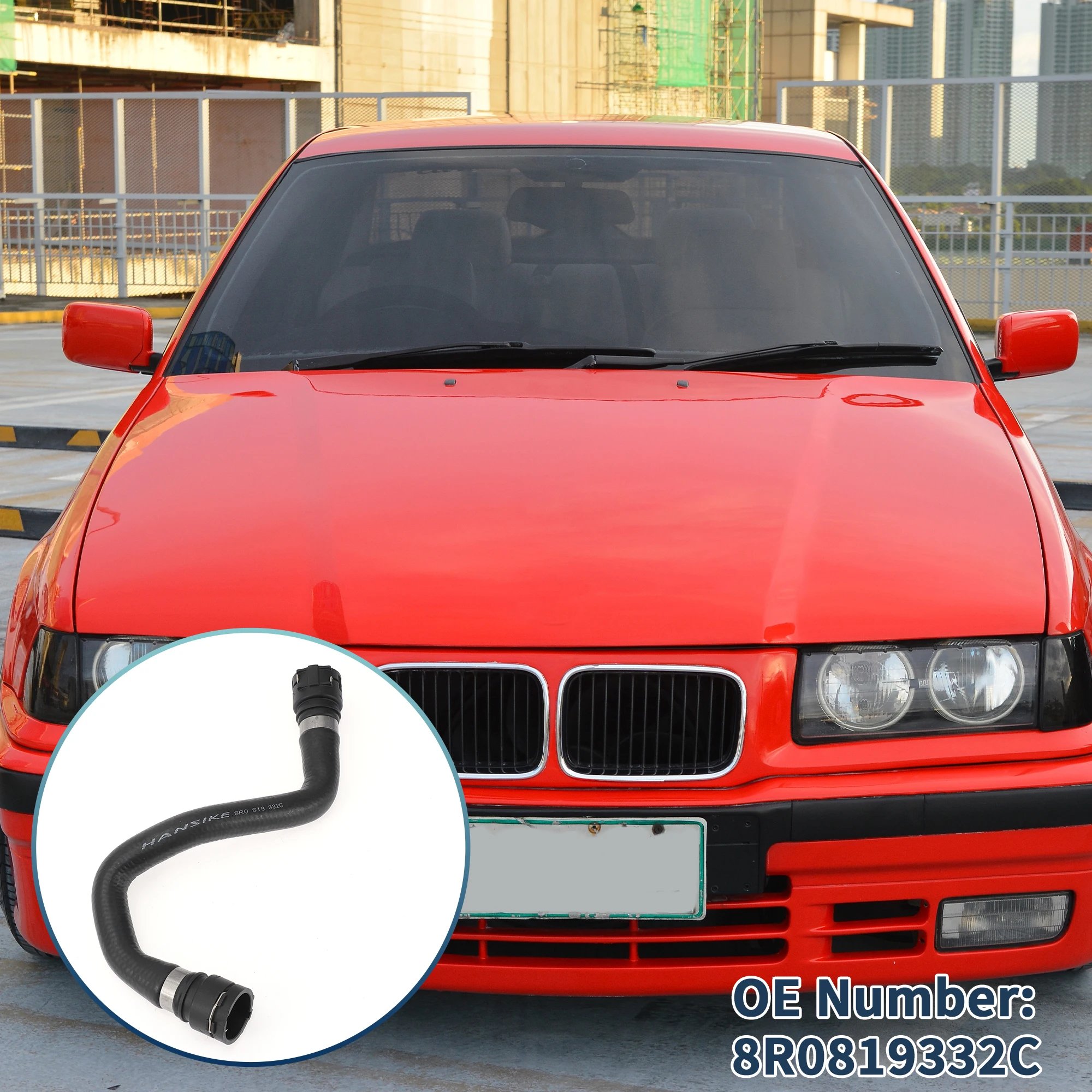 X خرطوم المبرد Autohaux لأودي Q5 2.0L 2013-2017 رقم 8R 0819332 سي أسود 1 قطعة