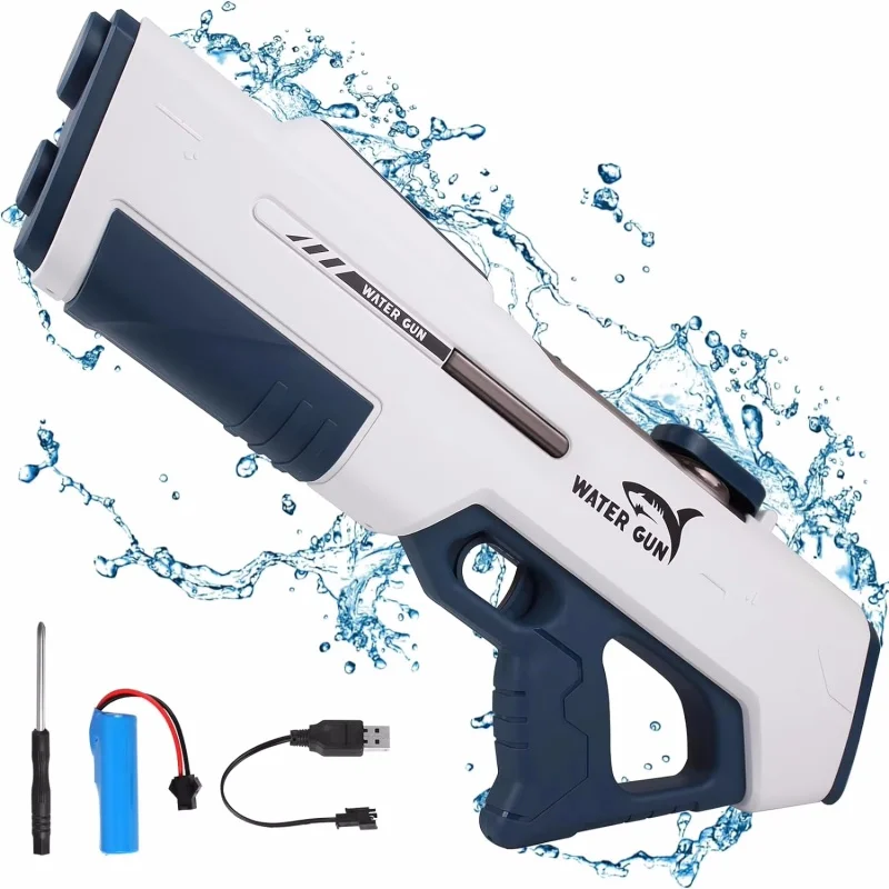 Electric Water Gun Toys for Kids One Click Water Storage High Pressure Continuous Automatic Water Guns Summer Outdoor Beach Toys