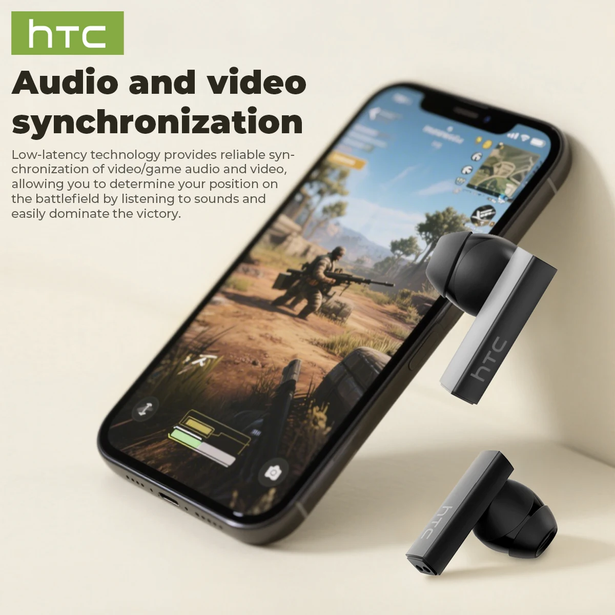 سماعات بلوتوث 5.2 TWS HTC سماعات لاسلكية سماعات أذن رياضية مع ميكروفون كامل HD شاشة LCD التحكم سماعة الموسيقى