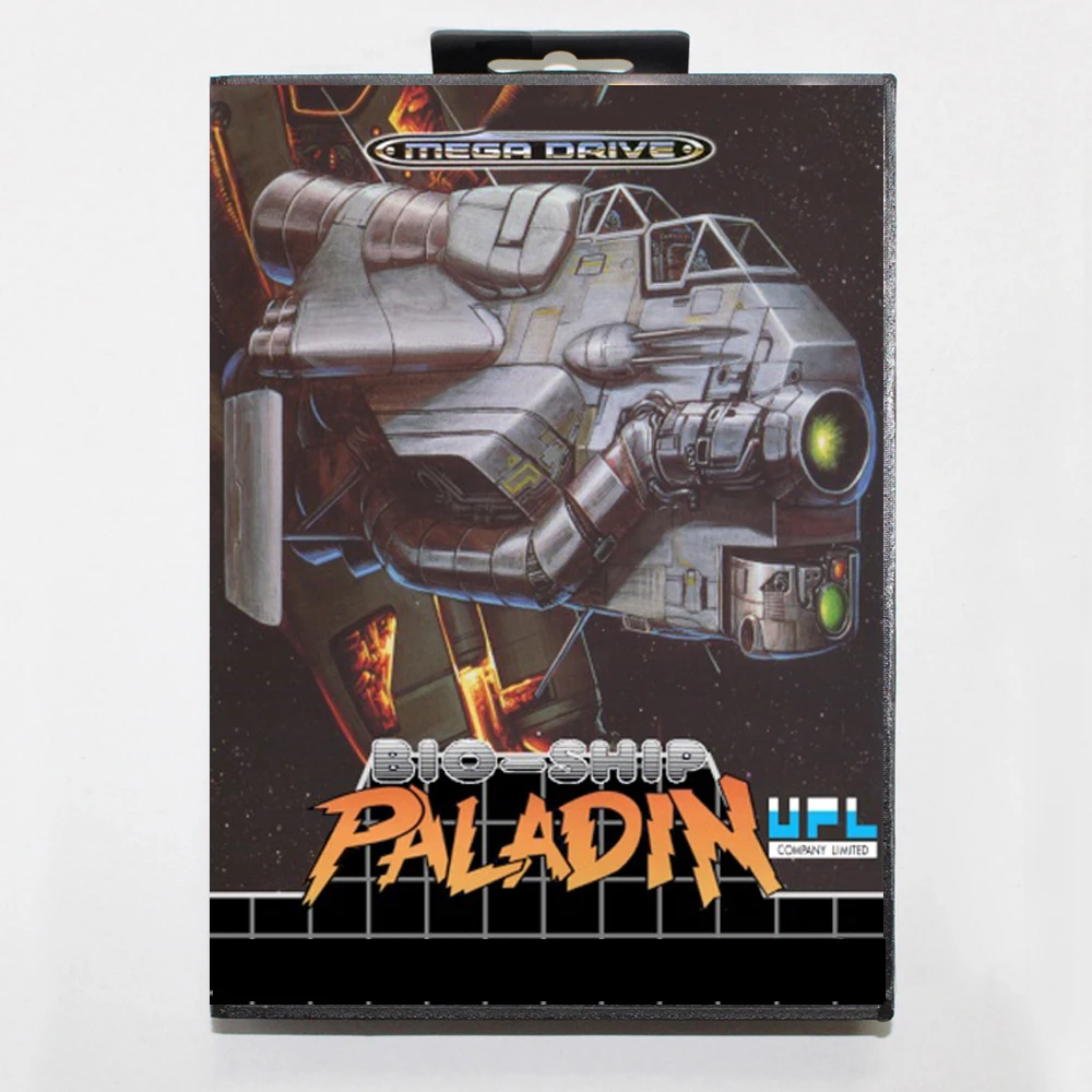 Bio-Ship Paladin MD Game Card with EUR Box for 16 Bit Sega Megadrive Genesis system