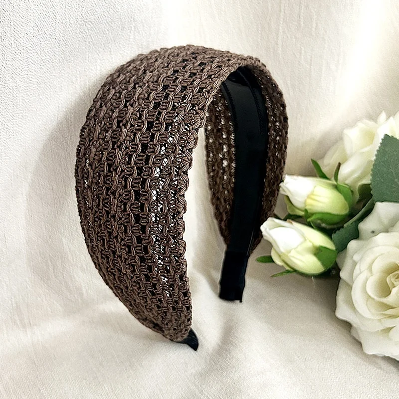 8cm Wide Striped Headband for Women