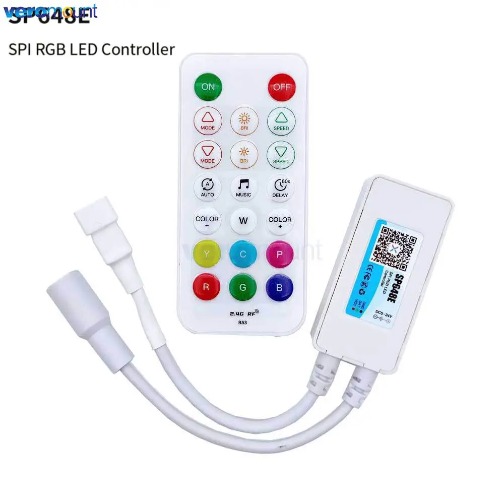 SP646E - SP64CE DC 5V 12V 24V pilot do muzyki 2.4G zdalny Bluetooth kontrola aplikacji dla SPI DIM RGB RGBW ct rgbct Pixel LED Strip