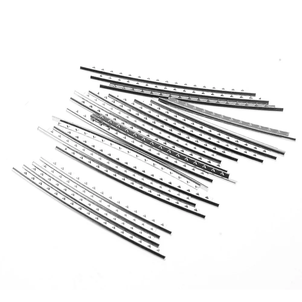 Miwayer 1 Juego de trastes de guitarra diapasón de alambre níquel plata 1,6 MM 1,8 MM 2MM 2,2 MM 2,4 MM 2,7 MM 2,9 MM Material de reparación de guitarra 18-24 Uds