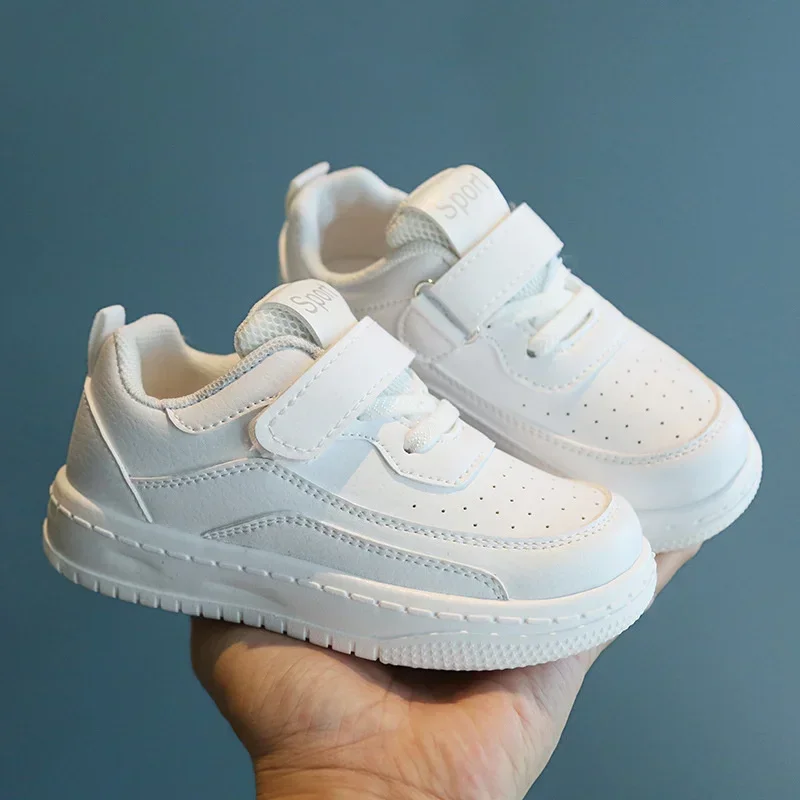 

Size 21-38 New Autumn Children's Casual Shoes Boys Girls Casual Sneakers Breathable Soft Small White Tennis Board Shoes for Kids