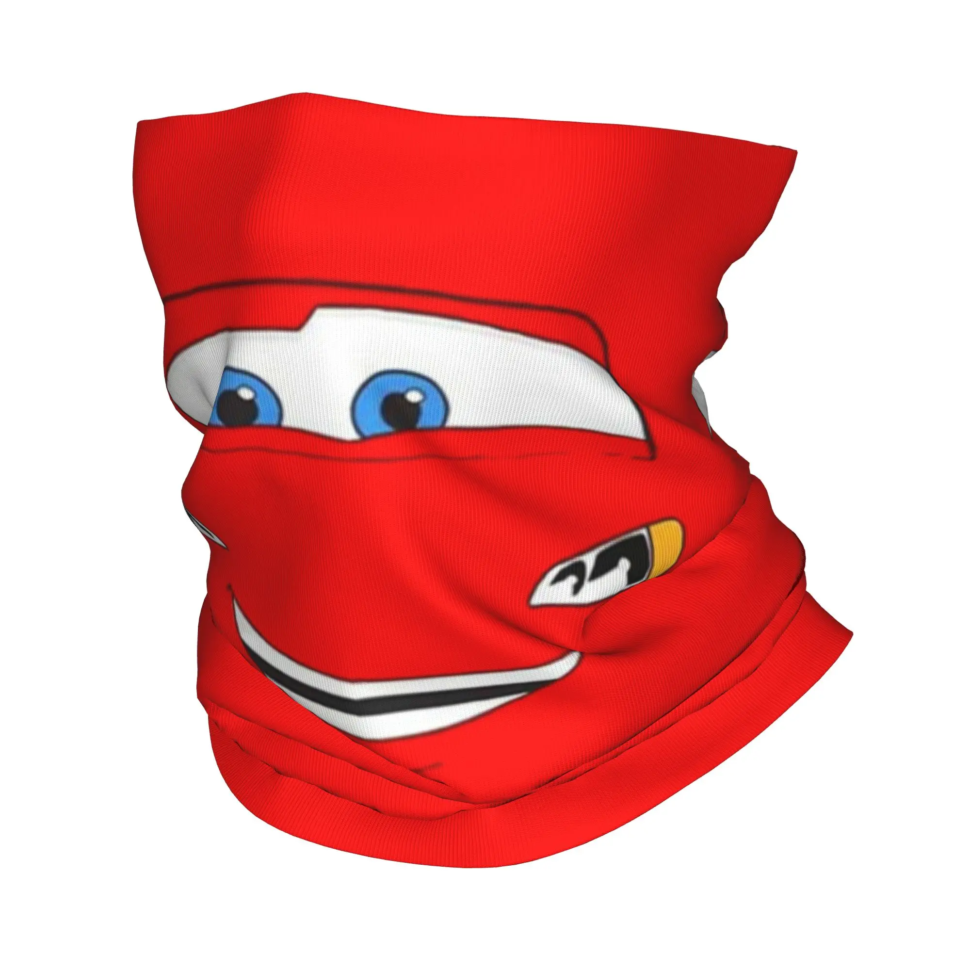 

Зимний ветрозащитный шарф-бандана Custom Happy Cars Lightning McQueen для мужчин, многофункциональный головной убор для походов, мультяшный дизайн