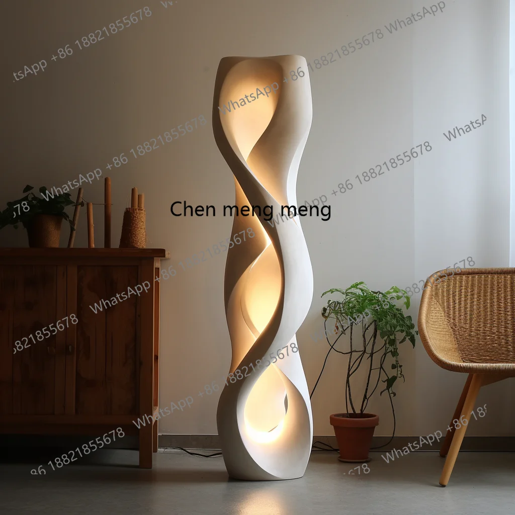 

Special-shaped twist art floor lamp wabi-sabi wind living room bedroom space design sense creative atmosphere decorative lamp