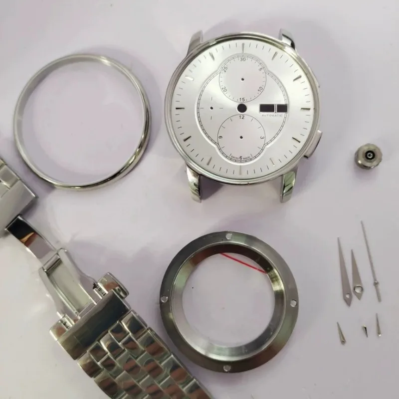 Polished Stainless Steel Watch Case With Crystal Mirror Surface Watch Modification Replacement Accessory