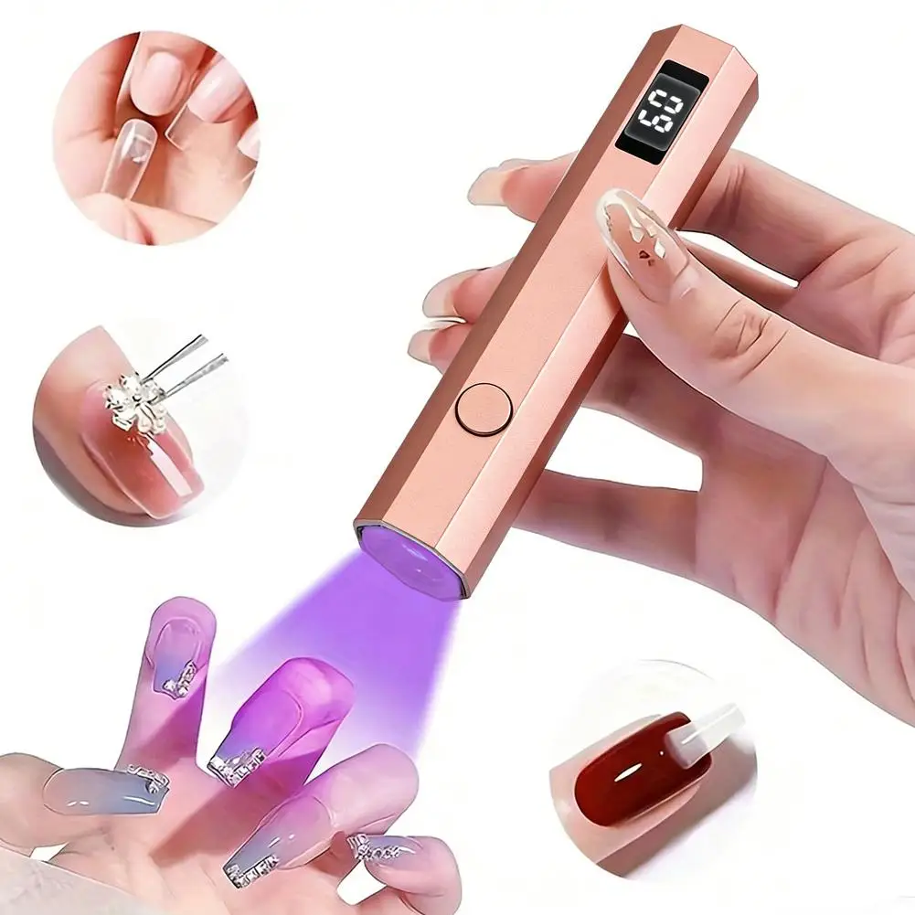 Luz uv portátil para unhas portátil linelight secador de unhas mini lâmpada led para unhas gel recarregável flash cura luz