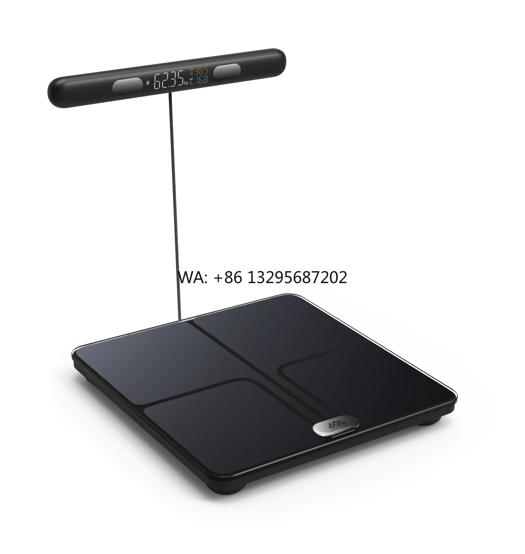 Báscula WIFI con revestimiento ITO, pantalla LED de lectura, 8 electrodos, impedancia, salud corporal, baño, báscula inteligente para grasa corporal