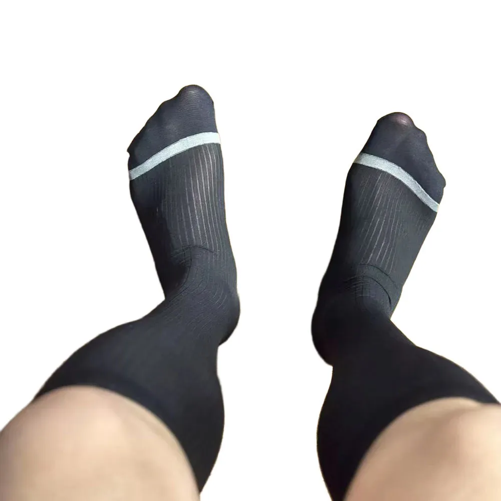 

Lightweight Sheer Socks Ultra-thin Socks Breathable Silky Socks Black Mens See-Through Socks Lightweight Material