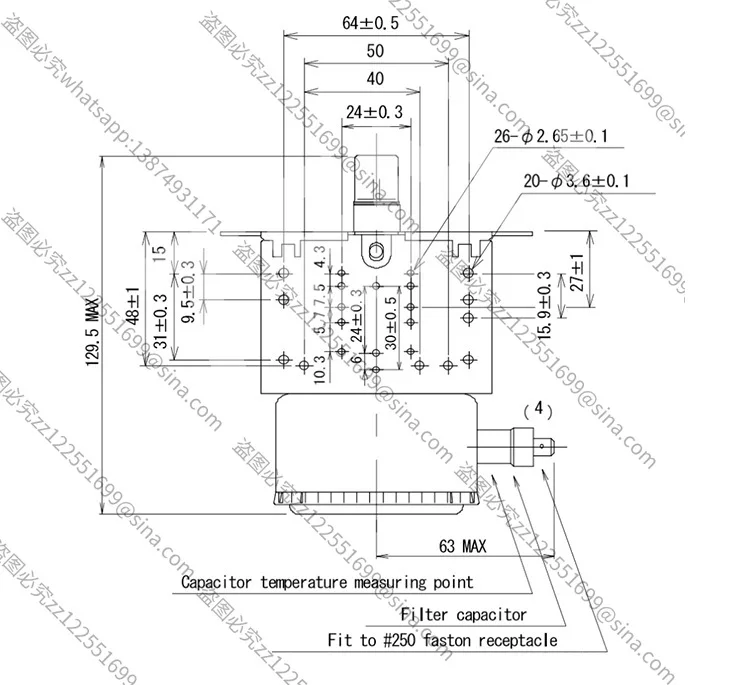 

Suitable for Heating Vacuum Tube Microwave Accessories, Microwave Oven Magnetron New Original 2M303H Short Sole Plate