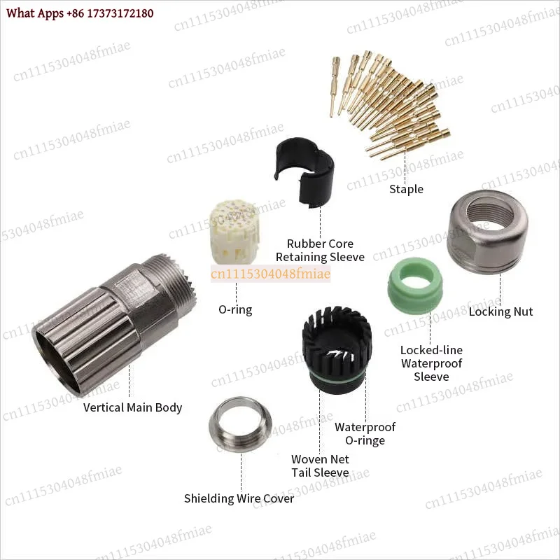 M23 Servo Motor Encoder Aviation Plug Socket 6 7 9 12 17 Pin Male Female Connector Clockwise Anticlockwise PG9 PG11 Adapter