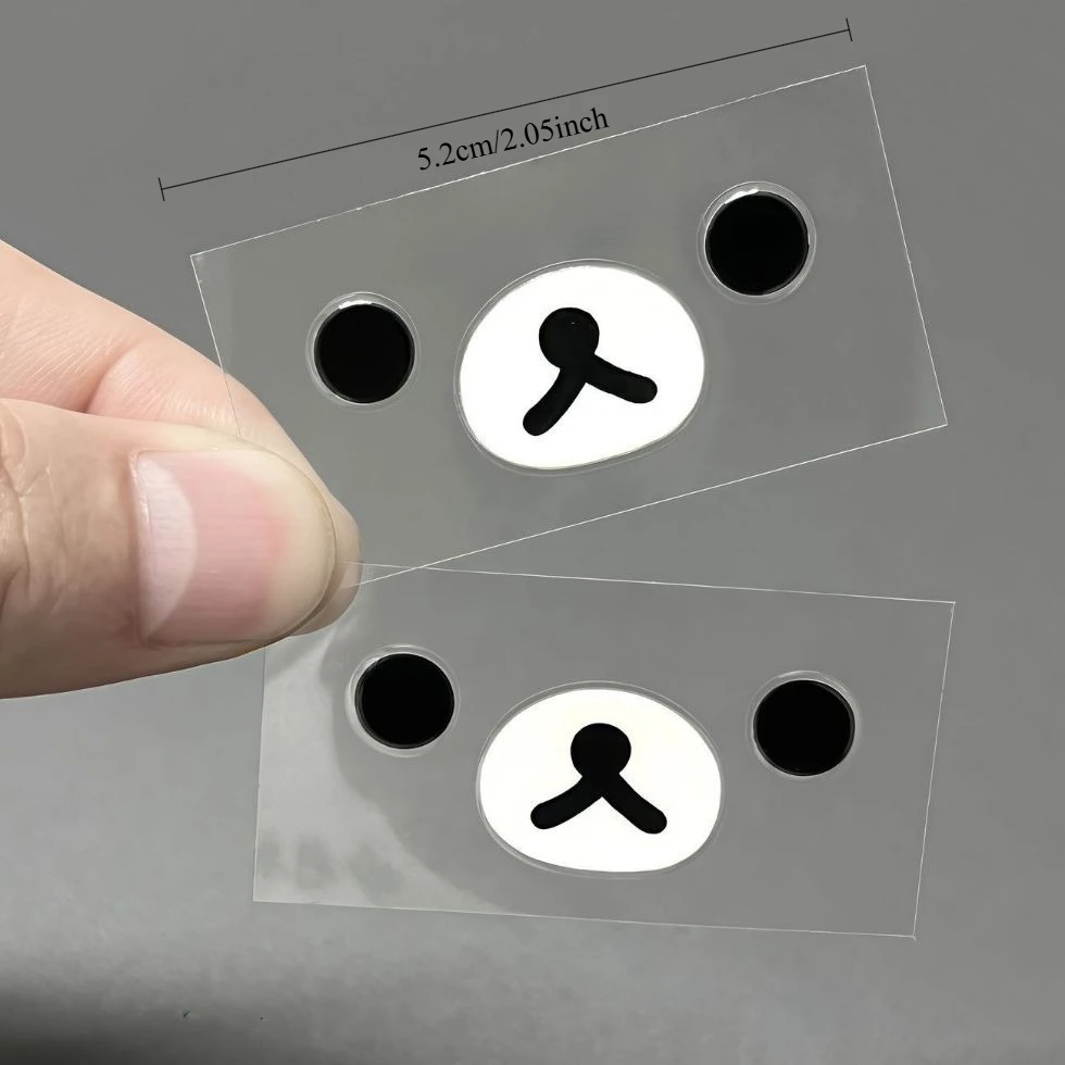 2/4Pcs Cute Bear Meme Transfer Stickers, Small Pattern Hot Selling DIY Waterproof Versatile Decals