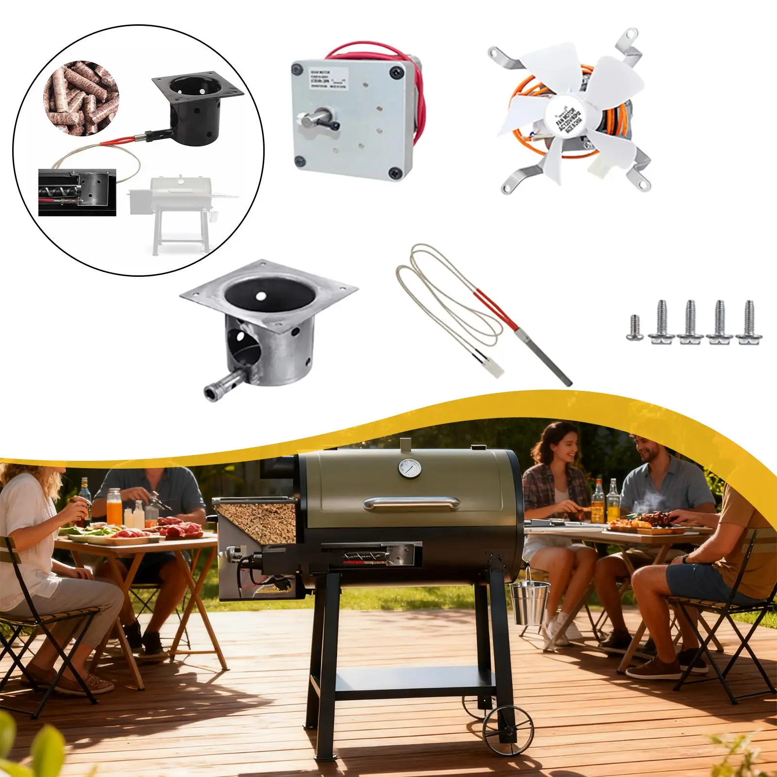 

Комплект кастрюли для ожогов с винтами и предохранителем, замена качественной горелки для гриля для газовых грилей и приготовления пищи на открытом воздухе