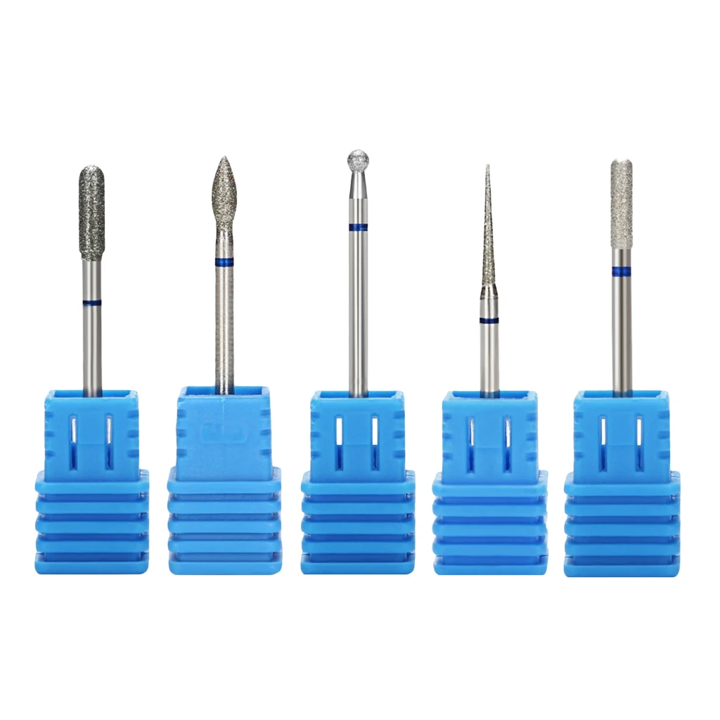 Nail Drill Bits Electric Rotary Manicure Nail Art Filing Grinding Head 5Pcs