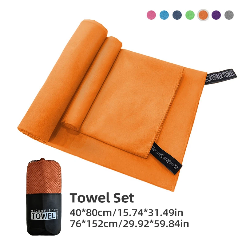 Sports Towel Quick Dry Microfiber for Gym Running Fitness Compact Travel Towel with Mesh Bag Soft Sweat Absorbed