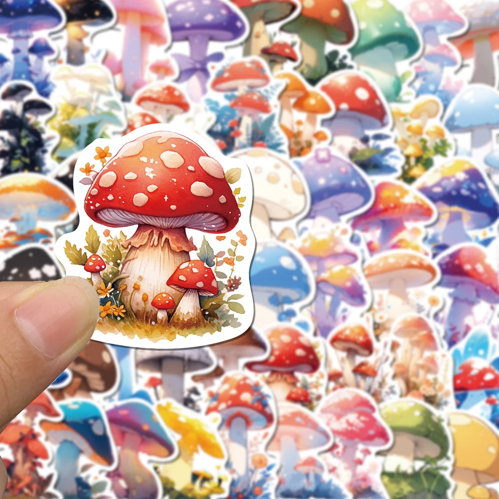 10/30/50pcs Cute Colorful Mushroom Plant Graffiti Stickers Cartoon Decal Toy DIY Guitar Notebook Phone Aesthetic Sticker for Kid