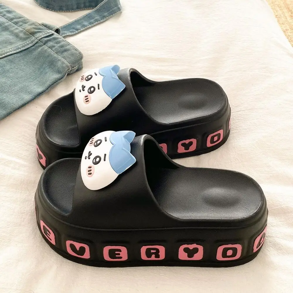 Kawaii Summer Hachiware Eva Home Slippers 2026 Girls Cartoon Thick Sole Leisure Indoor Shoes Anime Woman Anti-Slip Cute Slippers