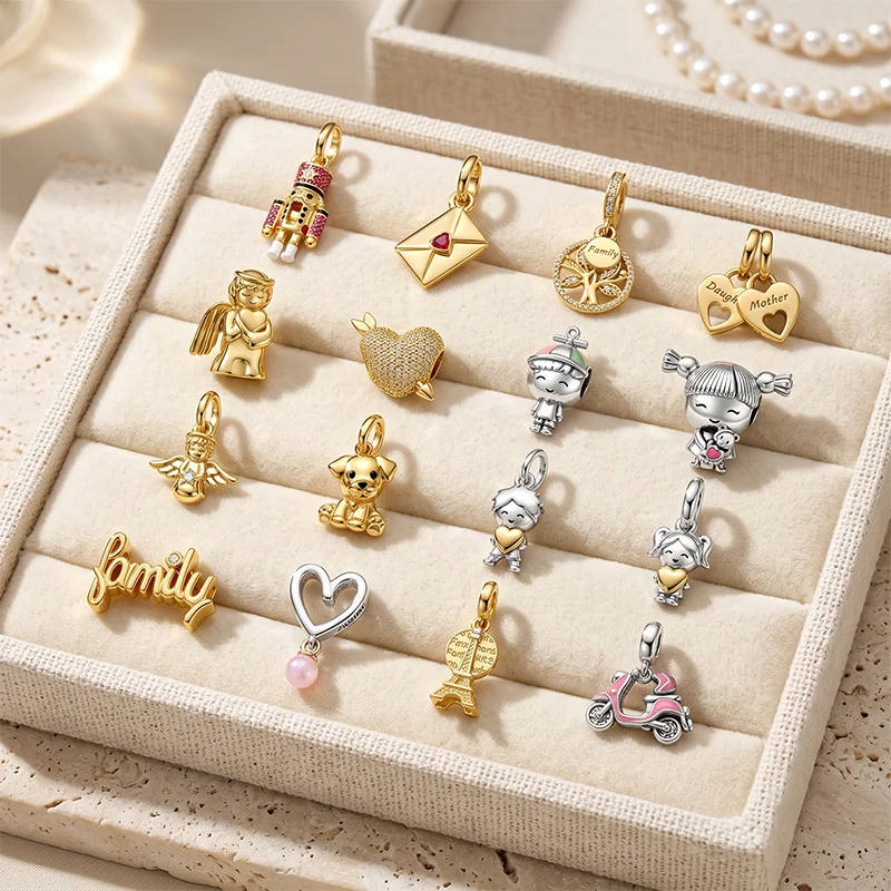 Puppies Motorcycles Emotion Angel Multiple Types Charms Bead Pendant For Original European Snake Bone Bracelet DIY Jewelry Gifts
