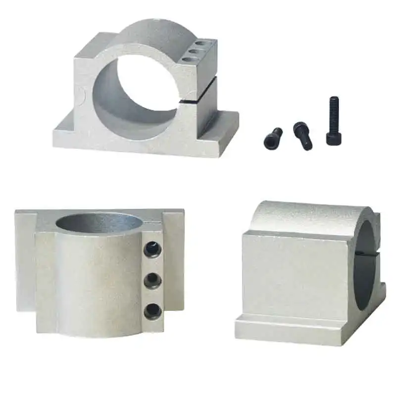 Cast Aluminium Bracket Of CNC Spindle Motor Clamp 65mm 80mm 100mm Aluminum Bracket For 1.5kw 2.2kw Router Milling Machine Tool