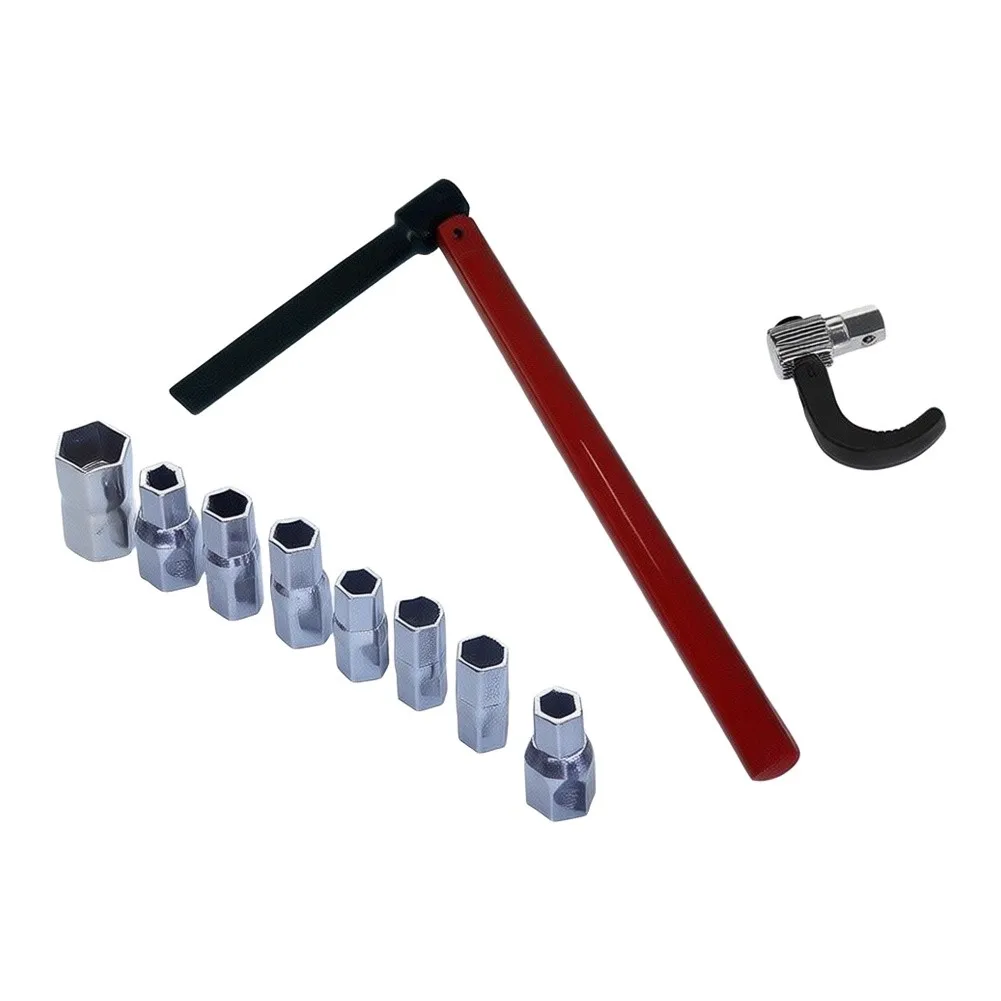 10pcs Bathroom Faucet Socket Wrench Set L-type Wrench Long Handle 8/9/10/11/12/14/17mm Socket Wrench Pipe Slicer For Repair