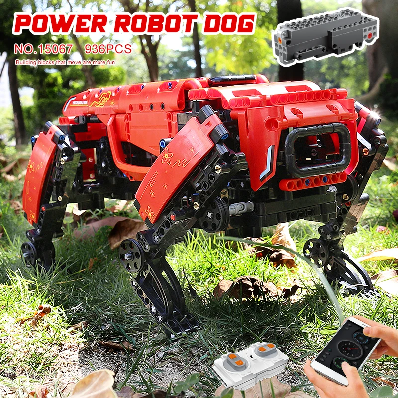 MOULD KING 15066/15075 Technical Robot Toys Motorized Boston Dynamics Big Dog Model AlphaDog Building Blocks Bricks Kids Gifts