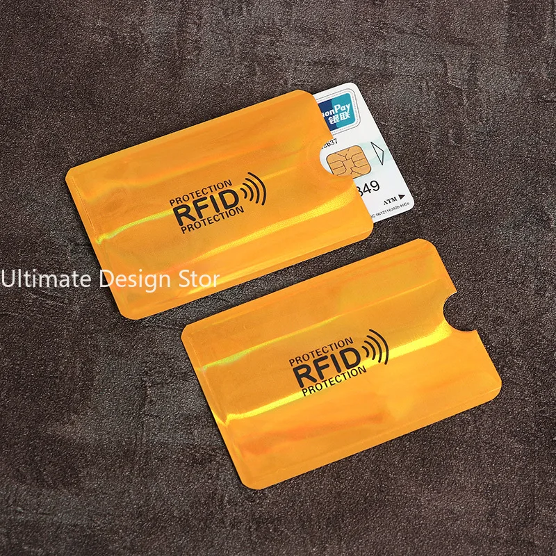 Anti-Scan Card Sleeve Credit NFC RFID Card Protector Anti-magnetic Aluminum Foil Portable Bank Card Holder 1pcs