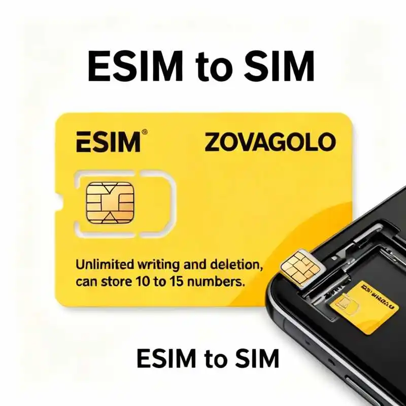 Адаптер ESIM для Android, считыватель карт EUICC Type-C, конвертер ESIM в физическую SIM-карту, программируемый инструмент на 10-15 бит, ZOVAGOLO