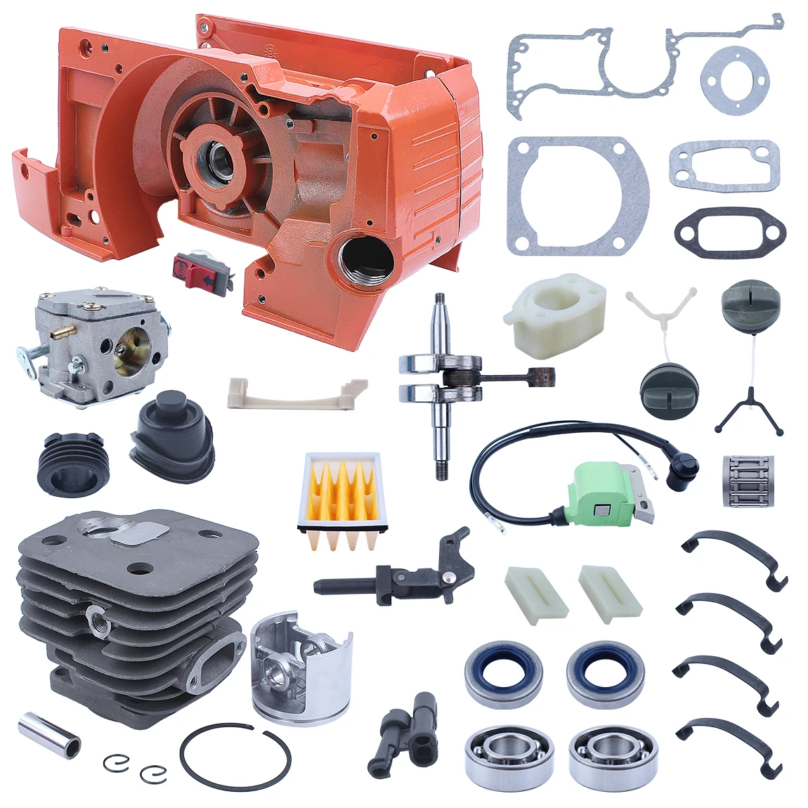 Kit cilindro carter albero motore 52mm per Husqvarna 268 272 XP carburatore COZil parti di ricambio per attrezzi da giardino
