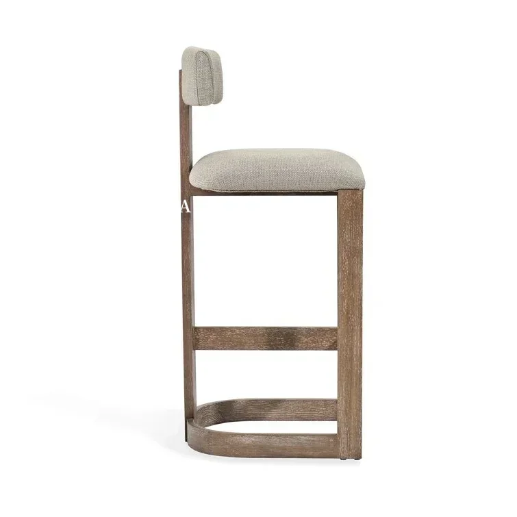 

AAModern Solid Wood High Bar Chair Living Room Island Chair Model Room Bar Stool Household High Chair