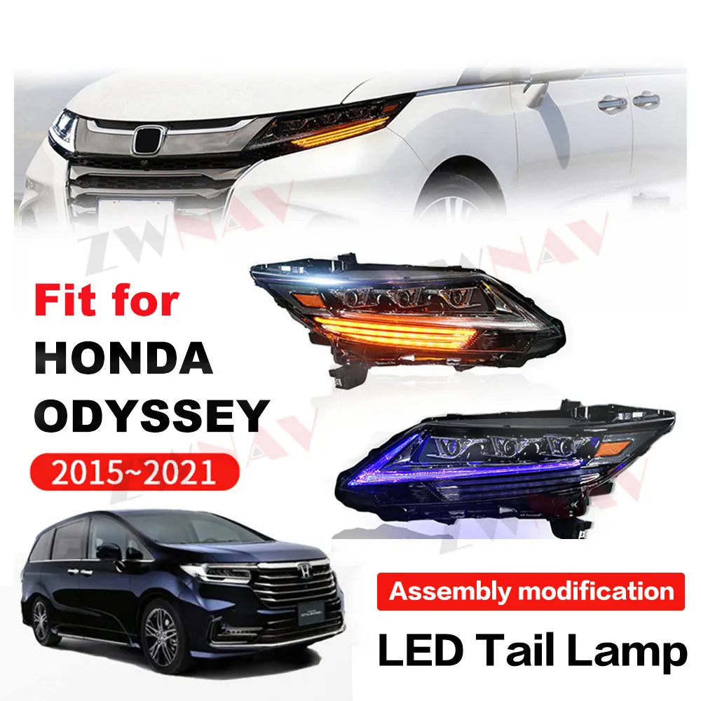 LED Headlight For Honda ODYSSEY 2015 2016 2017 2018-2021  High Beam Light Front Lamp High Quality Retrofit Assemby Night Light