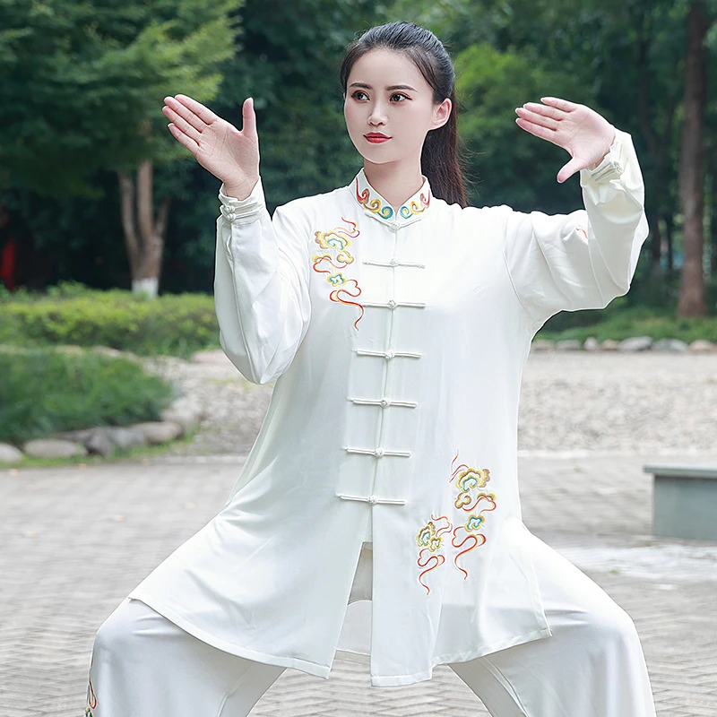 Tai Chi Clothing Spring and Autumn Performance Martial Arts Tai Chi  Kung Fu Wushu Uniform Performance Wear Exercise Suit