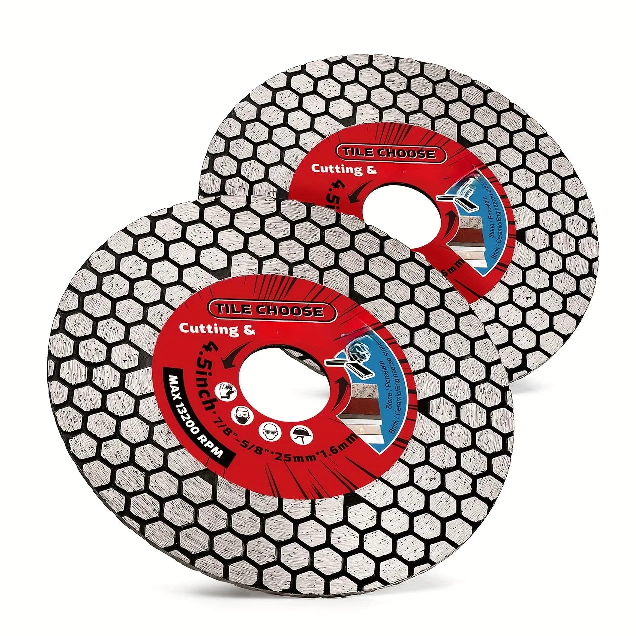 דיסק חיתוך יהלום 115Mm/125Mm לאריחי קרמיקה, פורצלן ושיש, מתאים למסורים עגולים לחיתוך אבן