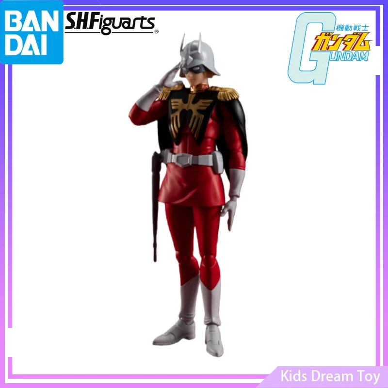 Bandai en Stock Original S.H.Figuarts traje móvil GUNDAM figuras de Anime-CHAR AZNABLE-figuras de acción juguetes coleccionables modelo regalo