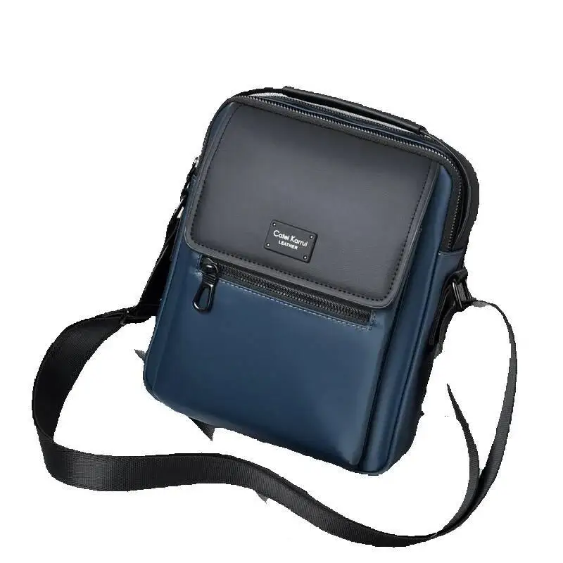 

New Color Blocked Shoulder Bag Men's Single Sports Small Luxury Man Bag Trendy Waterproof Oxford Cloth Crossbody Canvas Backpack