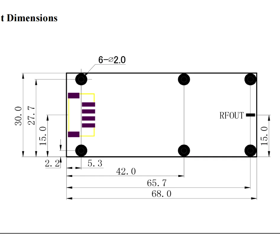 5.8G 10W 12V Sweep Signal Source PCBA Board For 5720MHz-5860MHz 40dBm ，Customizable Series
