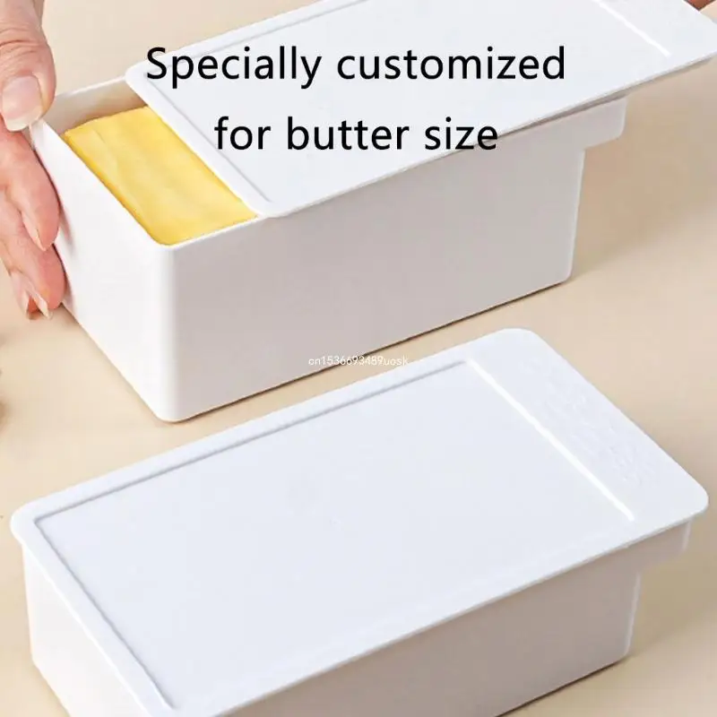 2pcs Butter Cutter and Storage Box Kitchen Cheese Slicing Case for Refrigerator Practical Baking Ingredient Tool