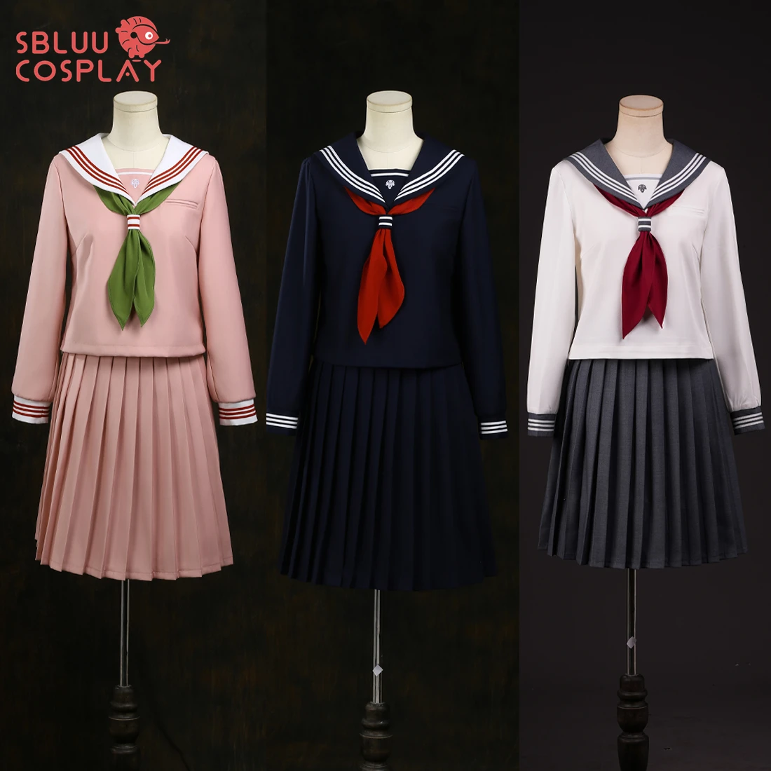 SBluuCosplay Shimizu Hinako تأثيري حلي التطريز المرأة زي مدرسي JK فستان حفلة الهالوين الزي