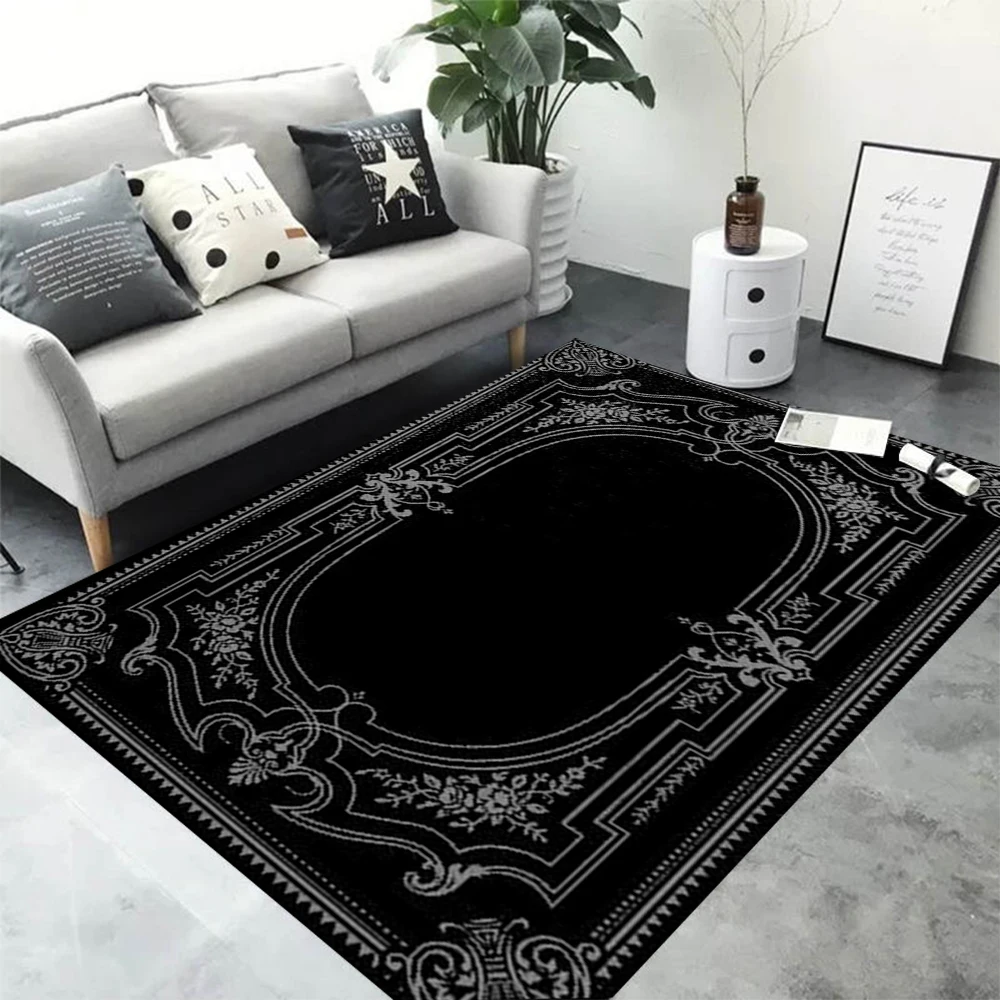 Bohemia Mandala Geometric Area Rug Carpet for Home Living Room Bedroom Sofa Doormat Kitchen Decor, Anti-Slip Floor Mats
