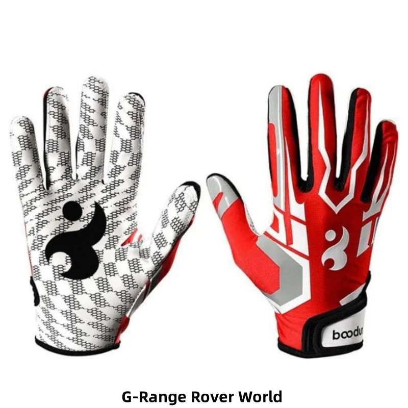 

New 1 Pair Baseball Gloves Full Finger Cycling Gloves Anti Slip Gel Rugby Football Gloves Outdoor Sport Gloves wholesale