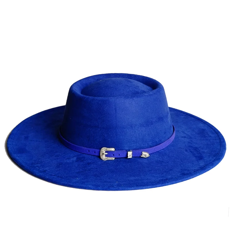 2026 Pork Pie Hat Suede Hat 9.5cm Fedora Hat 9.5cm Material Belt Accessories Hat Men's Hat Women's Hat gorras para hombres